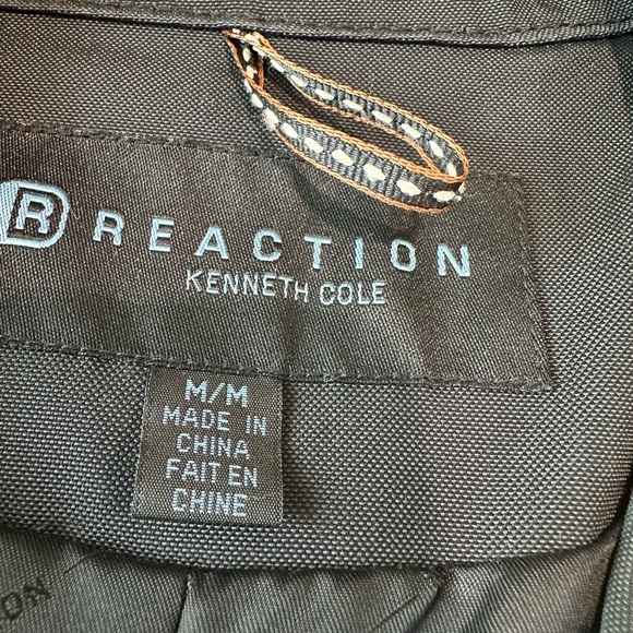 Kenneth Cole Reaction Black Rain Jacket Size Medium - Picture 7 of 11